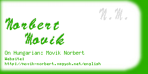 norbert movik business card